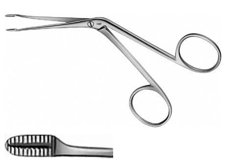 КОРНЦАНГ ДЛЯ ВУШНИХ ТАМПОНІВ ХАРТМАН, ЗІГНУТИЙ В КОЛІНІ, ВАЖКИЙ ВІЗЕРУНОК, ПРЯМИЙ, 135 ММ